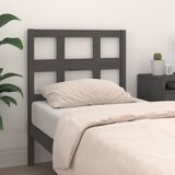  Uzglavlje za krevet sivo 80,5 x 4 x 100 cm od masivne borovine | shoptok.hr