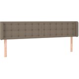  LED uzglavlje smeđesivo 203x16x78/88 cm od tkanine | shoptok.hr