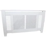 Nastavljiv pokrov radiatorja MDF bela 1400mm - 1920mm, (21571132)
