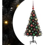 vidaXL Božično drevo med 150 LED z stojalom Črna 120 cm PVC, (5000066724) | Shoptok.si