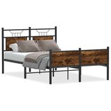 Maison Chic Posteljni okvir - Dvoposteljna postelja - Zakonska postelja brez vzmetnice hrast 120x190 cm inženirski les-J11893, (21775541) | Shoptok.si