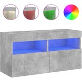 TV ormarić s LED svjetlima siva boja betona 80x30x40 cm | shoptok.hr