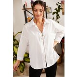 armonika Shirt - White - Regular fit Cene
