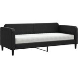 vidaXL Dnevna postelja z vzmetnico črna 80x200 cm blago, (20929770) | Shoptok.si