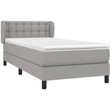 Box spring krevet s madracem svjetlosivi 90x190 cm od tkanine | shoptok.hr