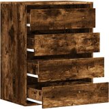  Kutna komoda s ladicama boja dimljenog hrasta 60x41x76cm drveni | shoptok.hr