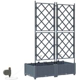  Vrtna saksija 2 pcs Svijetlo siva 80 x 40 x 126 cm Plastika | shoptok.hr