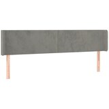 The Living Store vzglavje z ušesi svetlo sivo 163x16x78/88 cm žamet - vzglavje, (21418699) | Shoptok.si