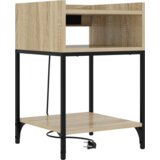 vidaXL Nočne omarice s polico 2 pcs sonoma hrast 40 x 40 x 61 cm | Shoptok.si