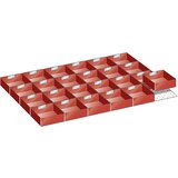 LISTA Komplet za delitev predala, 24 vstavnih posod, rdeč, za višino 50 mm | Shoptok.si