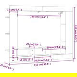 vidaXL TV ormarić boja dimljenog hrasta 152x22x113cm konstruirano drvo | shoptok.hr