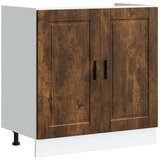 vidaXL Osnovna omarica za umivalnik "Porto" dimljen hrast 80x46x81,5cm | Shoptok.si