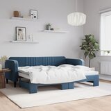vidaXL Izvlečna dnevna postelja modra 90x200 cm žamet Cene