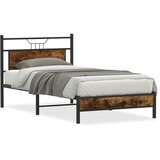 Maison Chic Posteljni okvir - Enojna postelja - Postelja za odrasle brez vzmetnice dimljen hrast 107x203cm inž. les-J11854, (21770435) | Shoptok.si