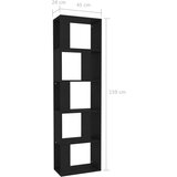 Ormarić za knjige / sobna pregrada crni 45x24x96 cm iverica | shoptok.hr