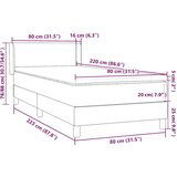 Box spring postelja z vzmetnico svetlo siva 80x220 cm žamet, (21792352) | Shoptok.si