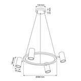Brilagi LED RGBW prigušiva viseći luster na sajli SELE 4xGU10/6,5W/230V bela | Eponuda.com