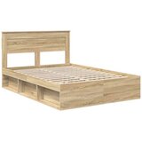  Konstrukcija postelje z vzmetnico Sonoma hrast 150 x 200 cm, (5000103946) | Shoptok.si