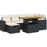  8-dijelni set vrtnih sofa od poliratana s jastucima crni bagrem | shoptok.hr