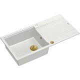 Quadron sudoper EVAN 146 XL + nano PVD snježno bijela/zlato s daljinskim upravljanjem | shoptok.hr