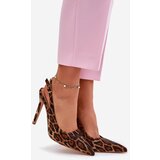 Boto Embellished Stiletto Sandals Leopard Brown Kemonia | Shoptok.si