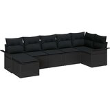  Set vrtnih sofa s jastučićima Crni Poliratan | shoptok.hr
