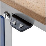 RAU Delovna miza, električno nastavljiva po višini, obloga iz nerjavnega jekla, nosilnost 300 kg, ŠxG 750 x 800 mm | Shoptok.si