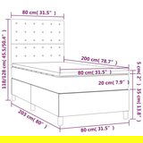  Box spring postelja z vzmetnico moder 80x200 cm blago, (20896636) | Shoptok.si