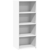  Visoka komoda bijela 50 x 41 x 124 cm od konstruiranog drva | Eponuda.com