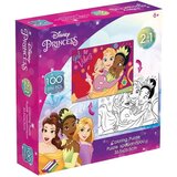 Luna Disney princeze 2 u 1, puzzle za bojanje od 100 dijelova | shoptok.hr