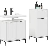  Set namještaja za kupaonicu s ladicama 2 pcs Visoki sjaj bijela | Eponuda.com