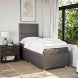  Krevet s oprugama i madracem smeđesivi 100 x 200 cm od tkanine | shoptok.hr