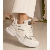 Gemre White women's sports sneakers with glitter Maleda | Shoptok.si