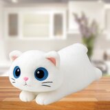 Plišana igračka mačka s velikim očima 45cm - bijela | Shoptok.si