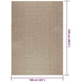  Tepih ZIZUR 160 x 230 cm s izgledom jute unutarnji i vanjski | shoptok.hr
