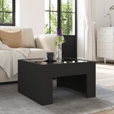 Stolić za kavu s beskonačnim LED svjetlima crni 50x50x30 cm | Shoptok.si