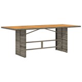  Vrtni stol s pločom od drva bagrema sivi 190x80x74 cm poliratan | shoptok.hr