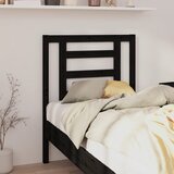  Uzglavlje za krevet crno 81 x 4 x 100 cm od masivne borovine | shoptok.hr