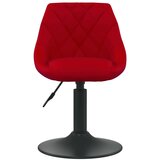 vidaXL Okretne blagovaonske stolice 2 kom crvena boja vina baršunaste | shoptok.hr