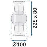 Toolight Zidni svijećnjak LED G029-W Black | shoptok.hr