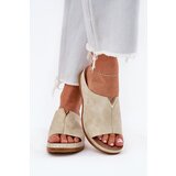 EVENTO Comfortable women's wedge sandals golden Claribelle | shoptok.hr