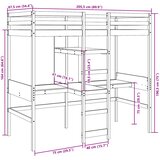  Okvir kreveta na kat bez madraca smeđi 80 x 200 cm od borovine | shoptok.hr