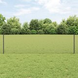 vidaXL zavarena žičana ograda s 44 U stupova Siva 0.6x100 m Čelik Cijene