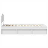  Okvir za krevet Bijelo 90 x 200 cm Čvrsto borovo drvo | shoptok.hr