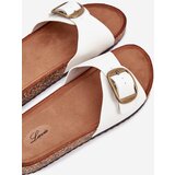 Boto Women's Cork Platform Sandals With Buckle White Vianara | Shoptok.si