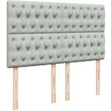 vidaXL Krevet s oprugama i madracem svjetlosivi 160x200 cm baršunasti | shoptok.hr
