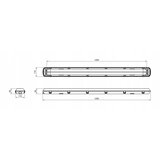  LED tehnička fluorescentna svetiljka T8 2xG13/20W/230V 6500K 120 cm IP65 bela | Eponuda.com