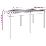  Vrtni stol sivi 159,5 x 82,5 x 76 cm od masivne borovine | Eponuda.com
