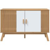  Komoda OLDEN bijelo-smeđa 114x43x73,5 cm od masivne borovine Bijela | shoptok.hr