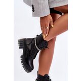 Boto Fashionable Workers Boots With Chain Black Solesso | ePonuda.com